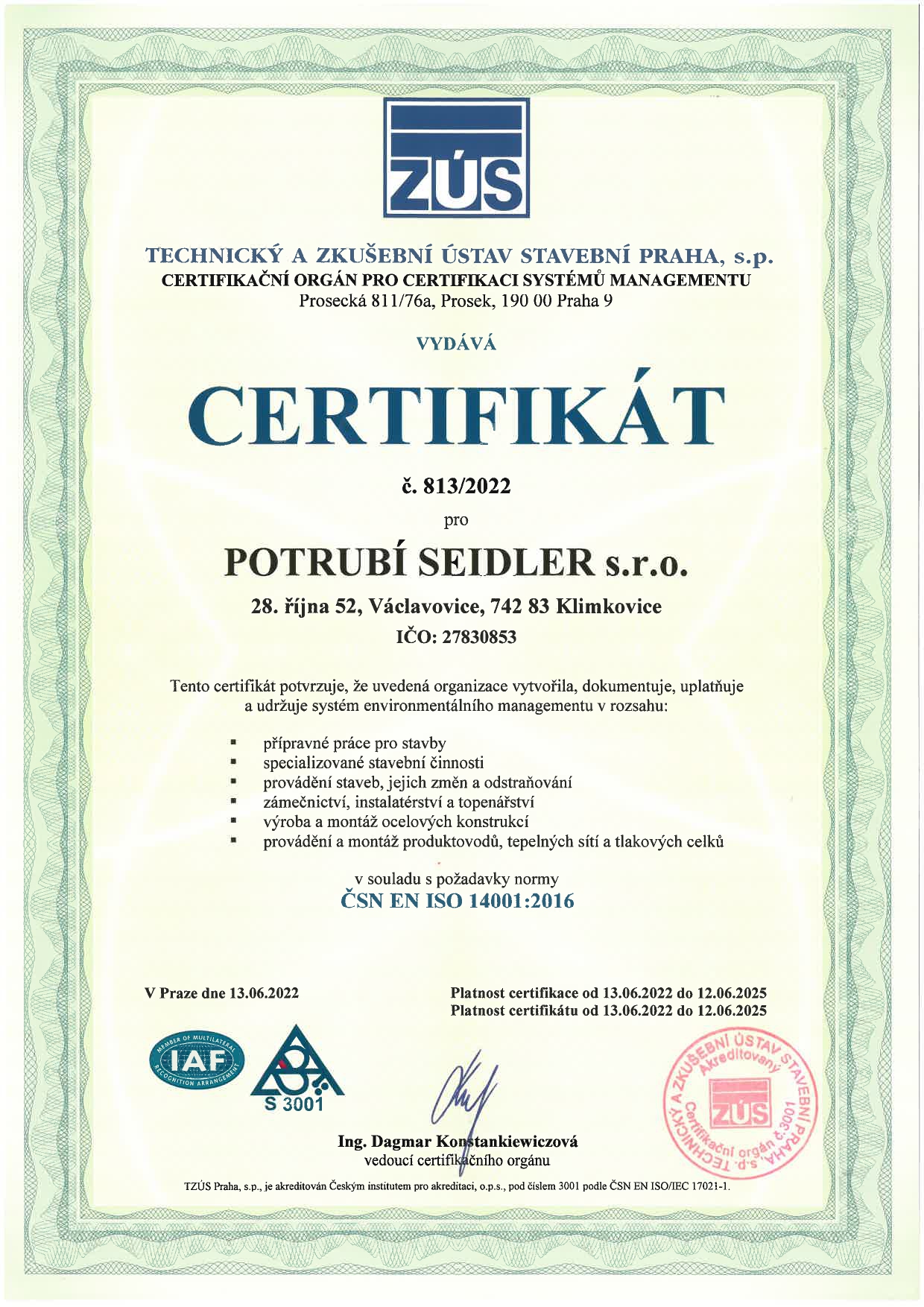 Certifikát 3